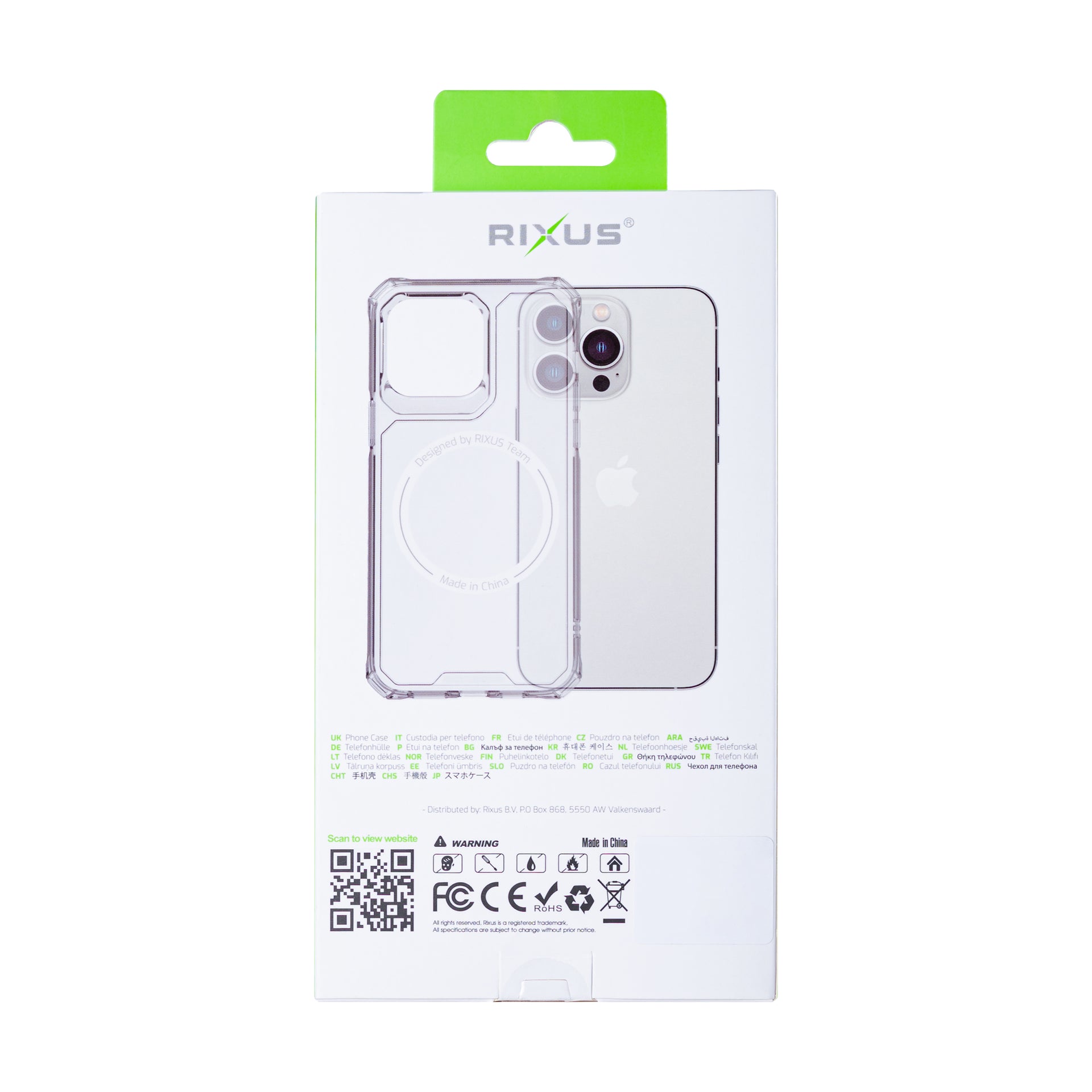 Rixus Armor-X Anti Shock Case With MagSafe Compatible For Apple iPhone 16 Plus Transparent