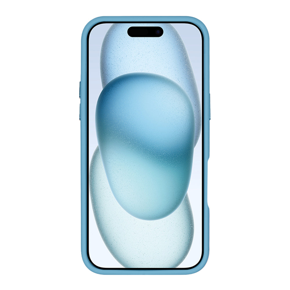 Rixus Classic 03 Case With MagSafe Compatible For Apple iPhone 16 Pro Light Blue