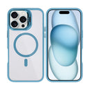 Rixus Classic 03 Case With MagSafe Compatible For Apple iPhone 16 Pro Light Blue