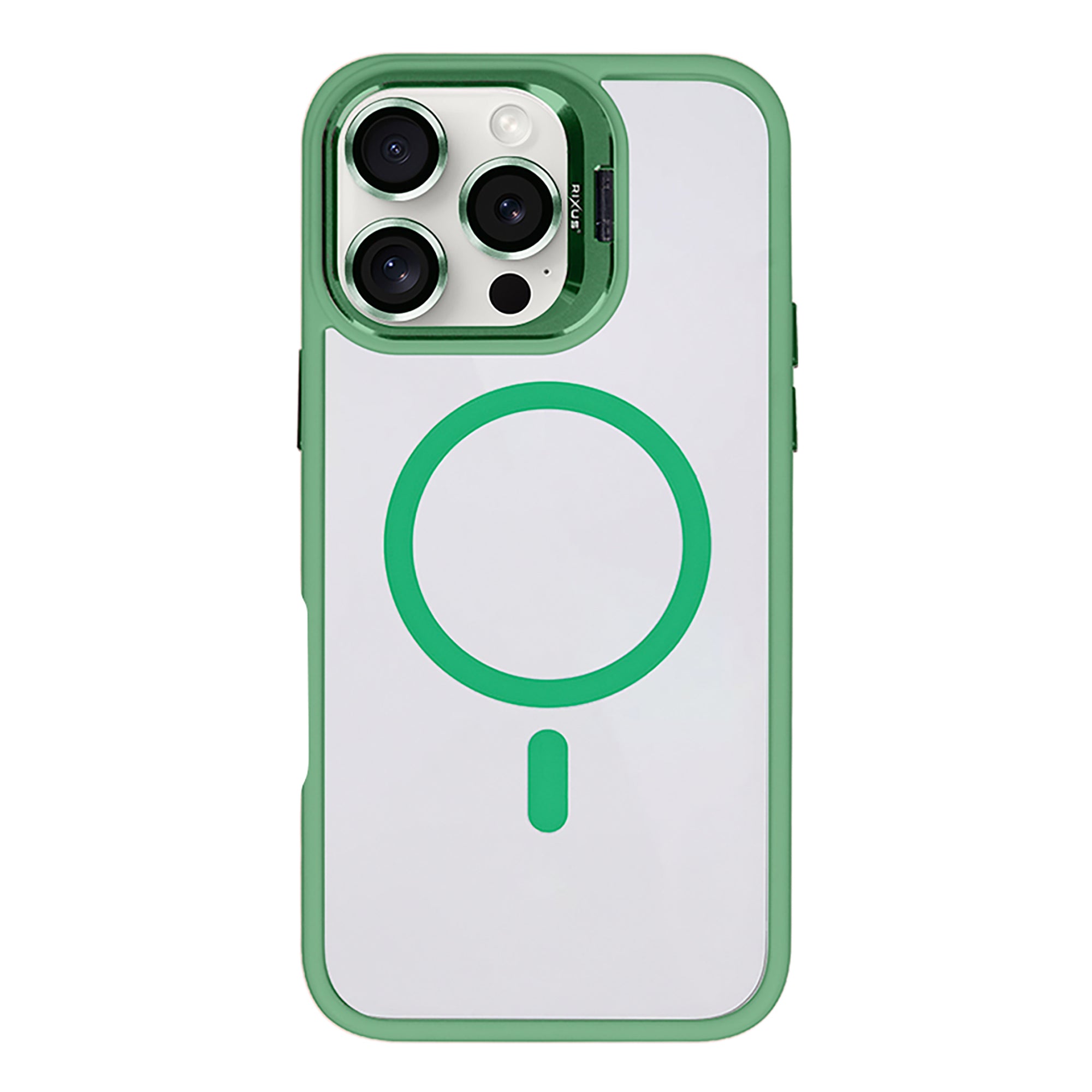 Rixus Classic 03 Case With MagSafe Compatible For Apple iPhone 16 Pro Light Green