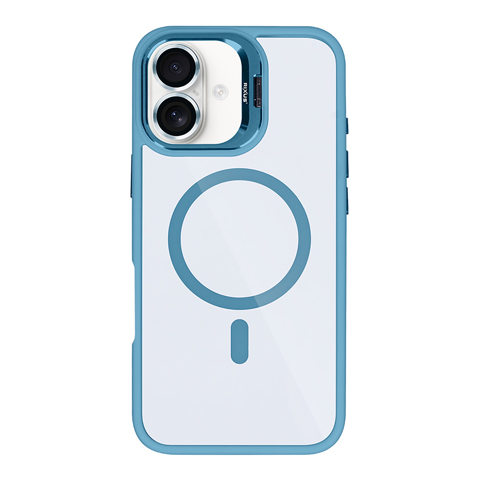 Rixus Classic 03 Case With MagSafe Compatible For Apple iPhone 16 Plus Light Blue