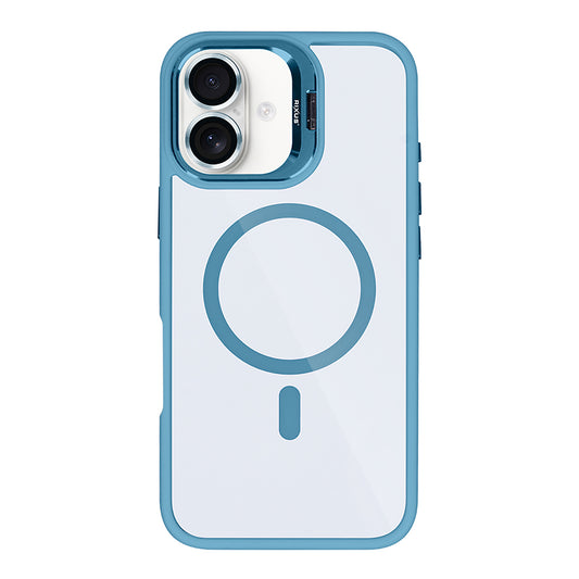Rixus Classic 03 Case With MagSafe Compatible For Apple iPhone 16 Plus Light Blue