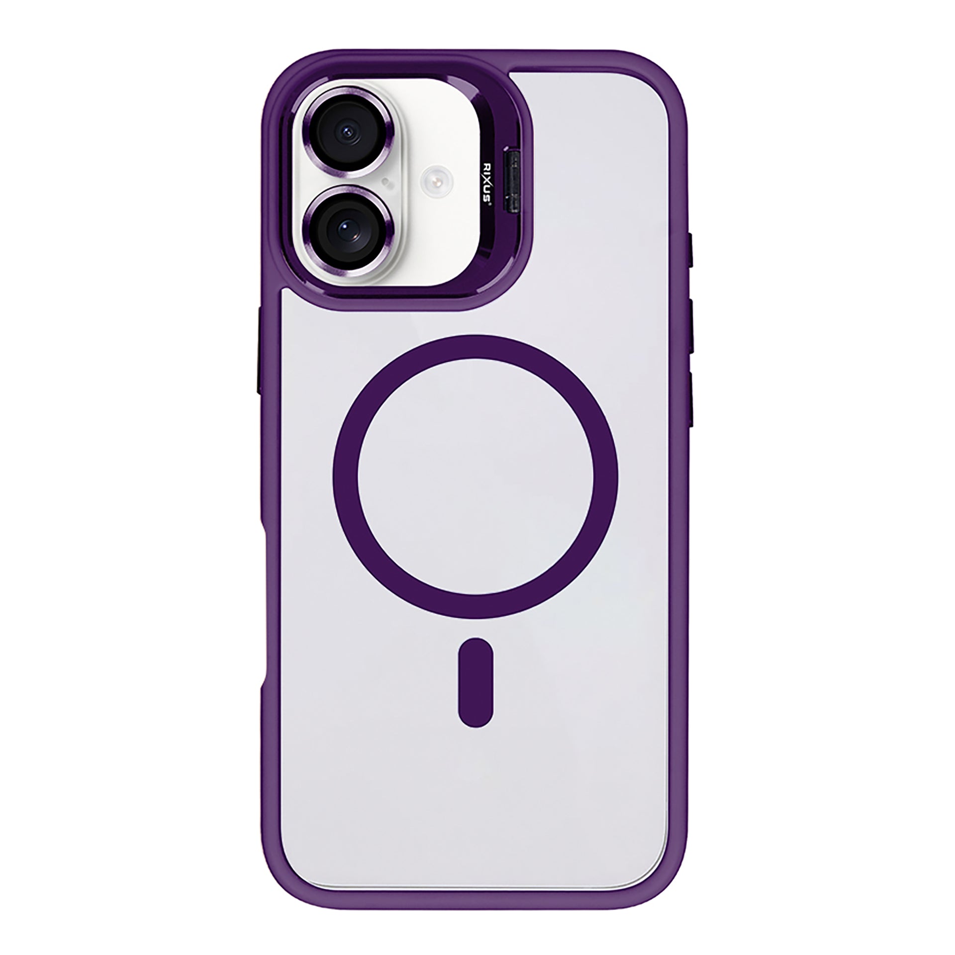 Rixus Classic 03 Case With MagSafe Compatible For Apple iPhone 16 Plus Deep Purple