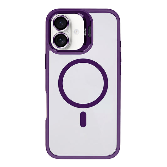 Rixus Classic 03 Case With MagSafe Compatible For Apple iPhone 16 Plus Deep Purple