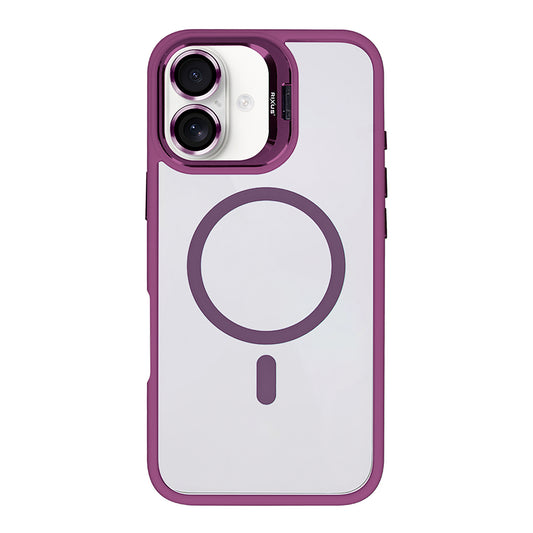 Rixus Classic 03 Case With MagSafe Compatible For Apple iPhone 16 Plus Dark Pink