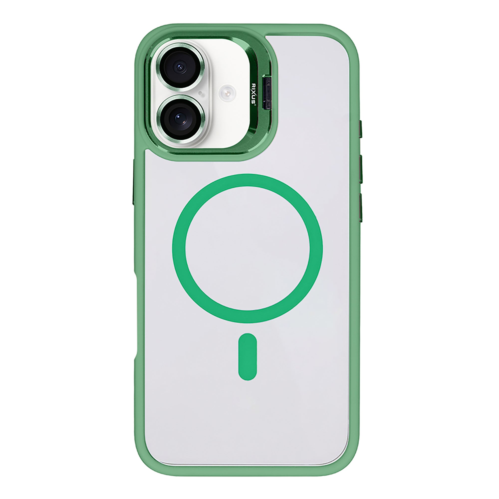 Rixus Classic 03 Case With MagSafe Compatible For Apple iPhone 16 Plus Light Green
