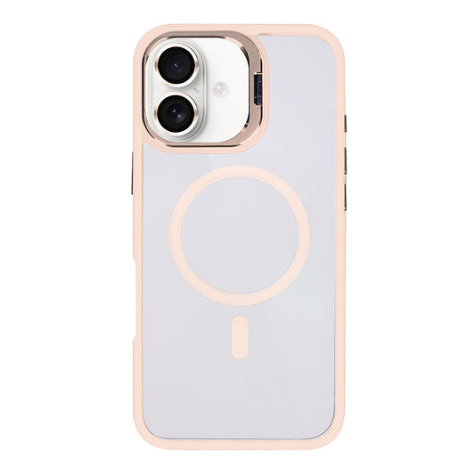 Rixus Classic 03 Case With MagSafe Compatible For Apple iPhone 16 Plus Light Pink