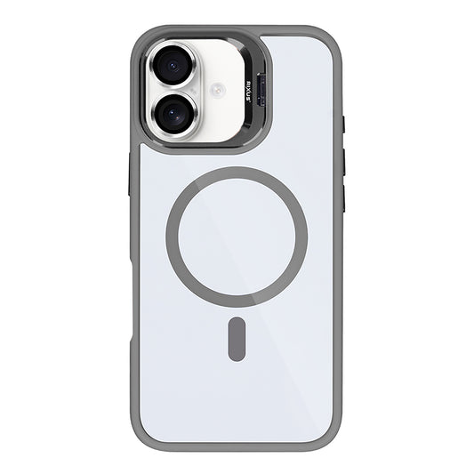 Rixus Classic 03 Case With MagSafe Compatible For Apple iPhone 16 Plus Titanium Grey