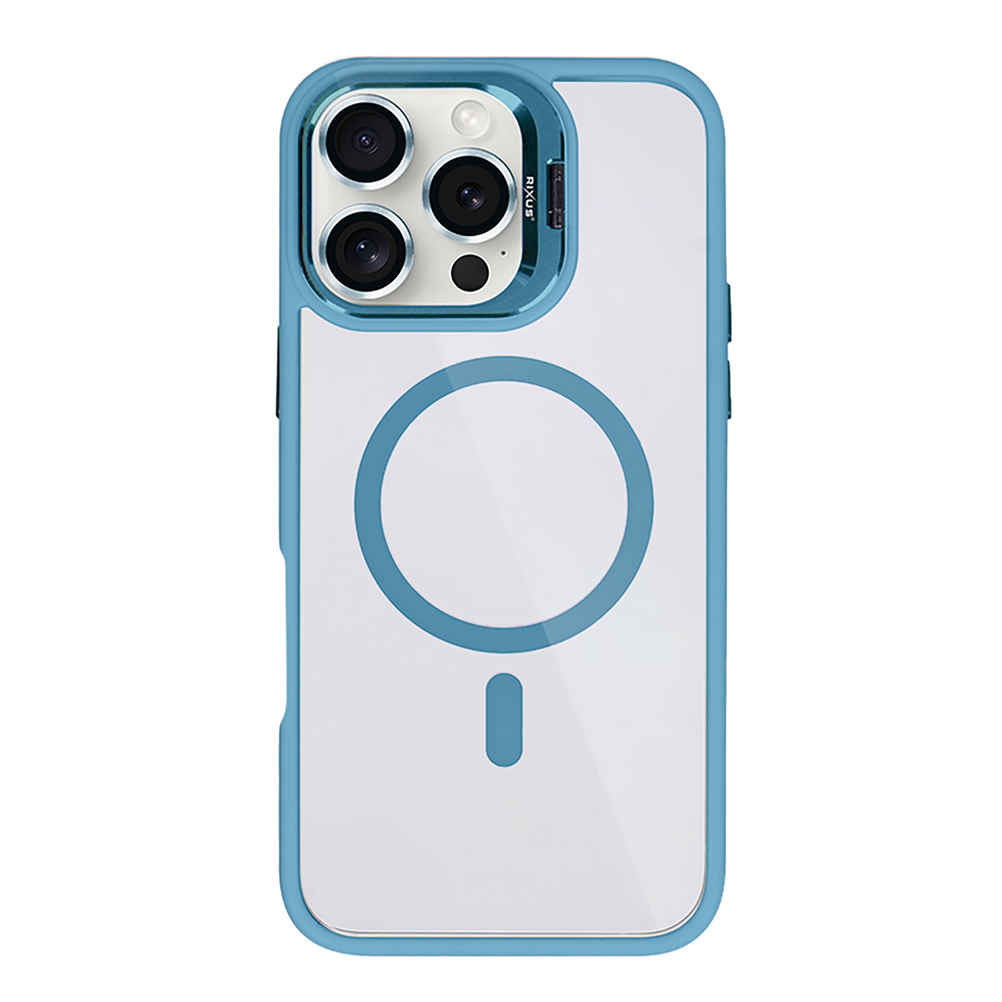 Rixus Classic 03 Case With MagSafe Compatible For Apple iPhone 16 Pro Max Light Blue