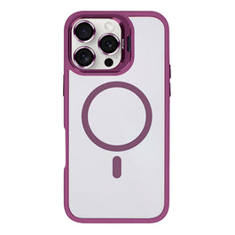 Rixus Classic 03 Case With MagSafe Compatible For Apple iPhone 16 Pro Max Dark Pink