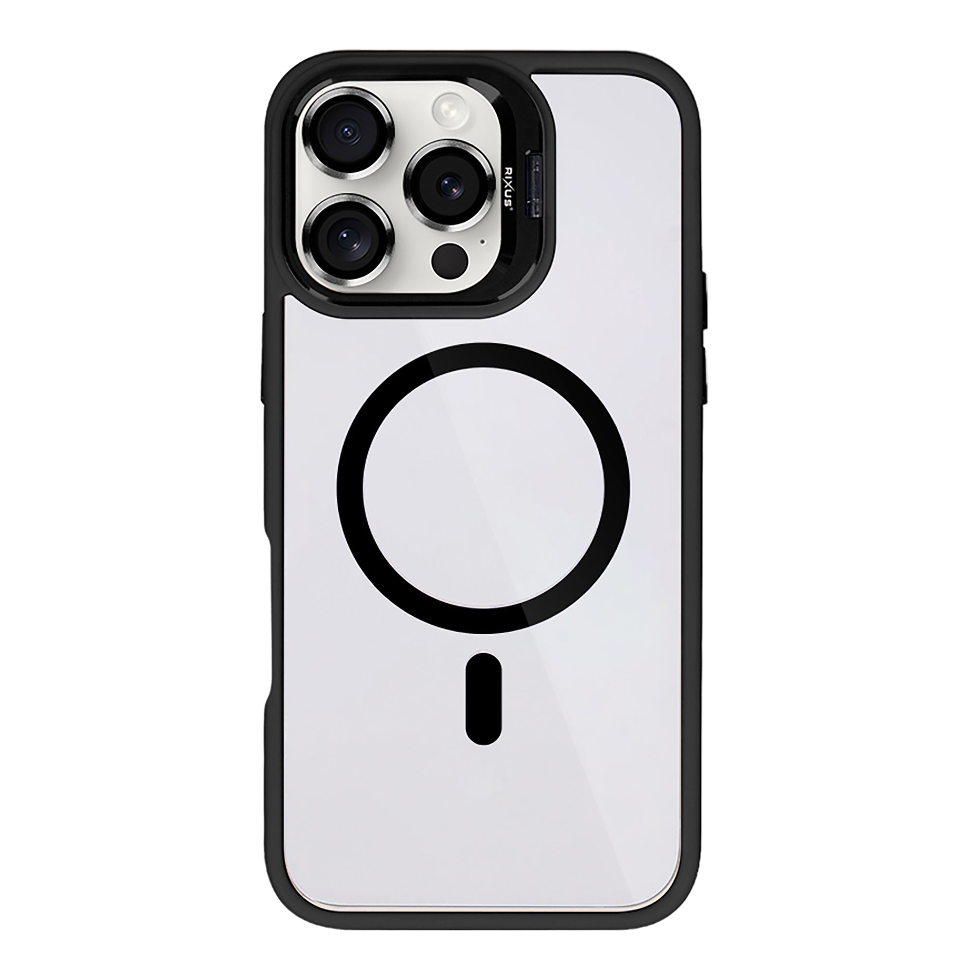 Rixus Classic 03 Case With MagSafe Compatible For Apple iPhone 16 Pro Max Black