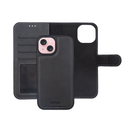 Rixus For iPhone 16 Plus Duo Magnetic Detachable Wallet Black