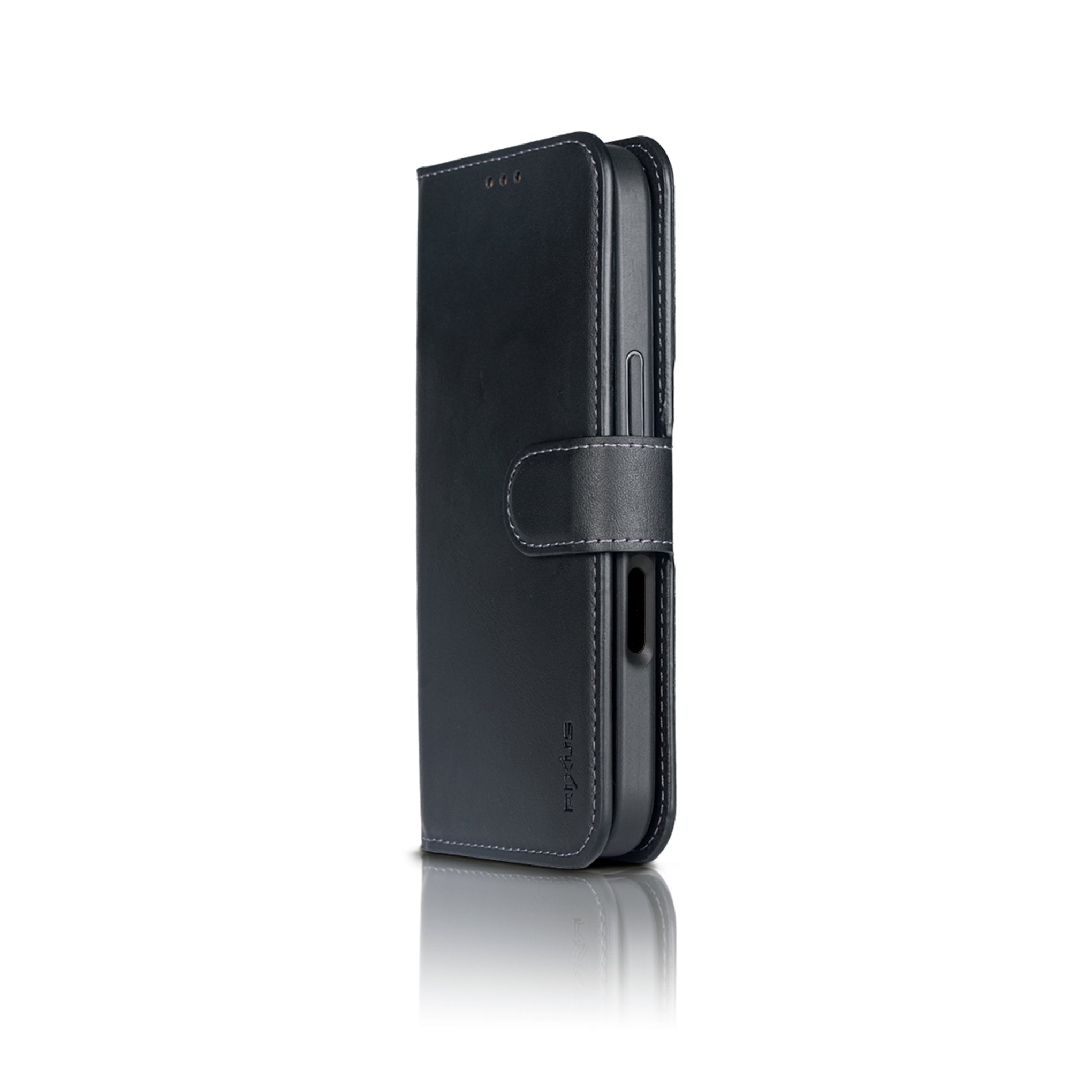Rixus Duo Magnetic Detachable Wallet For Apple iPhone 16 Plus Black