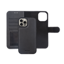 Rixus For iPhone 16 Pro Max Duo Magnetic Detachable Wallet Black