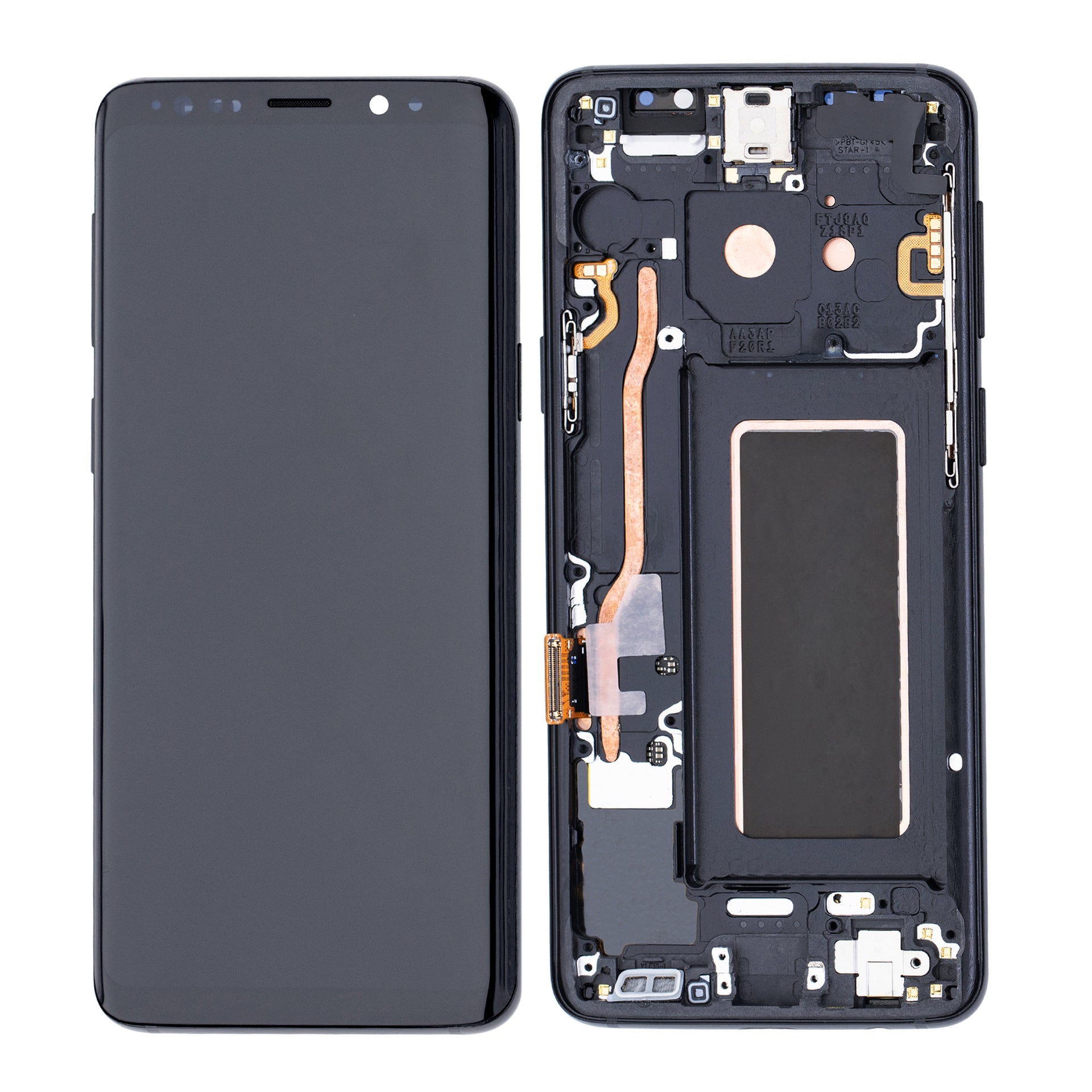 Samsung Galaxy S9 G960F Display And Digitizer With Frame Midnight Black Refurbished