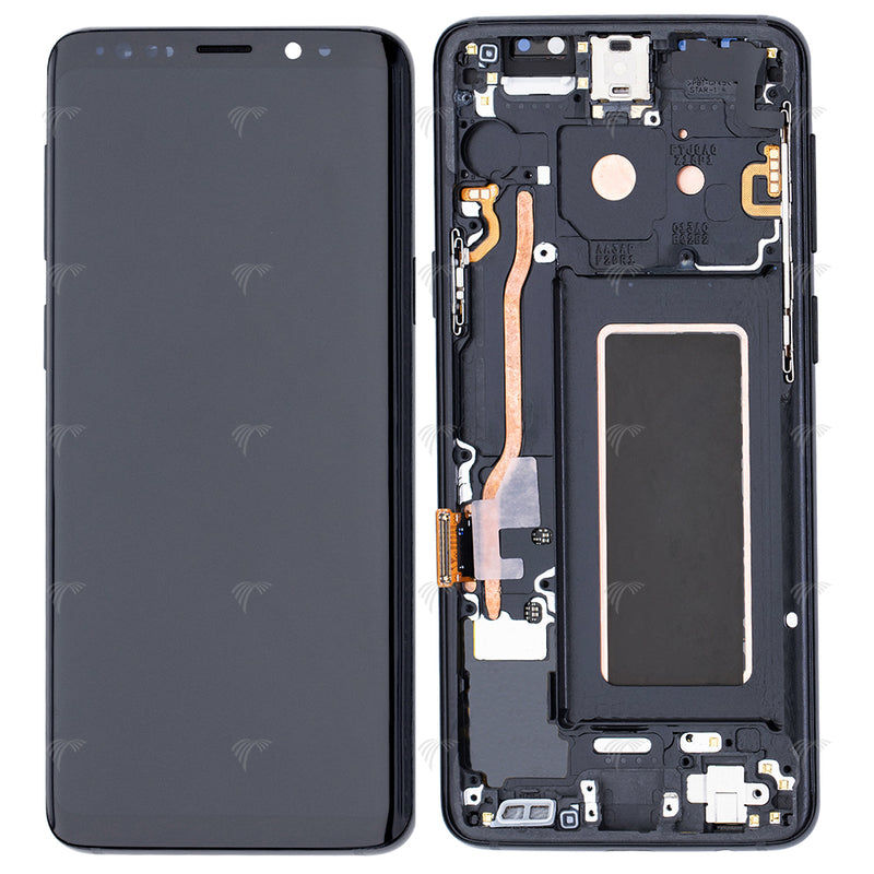 Samsung Galaxy S9 G960F Display And Digitizer With Frame Midnight Black Refurbished