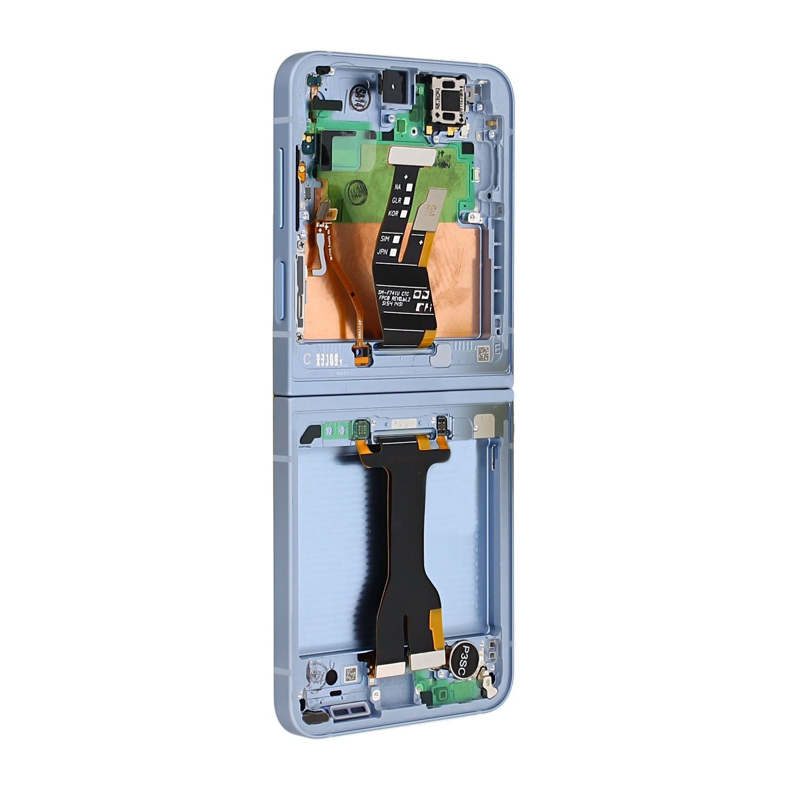 Samsung Galaxy Z Flip6 F741B Main Display And Digitizer With Frame Blue Service Pack