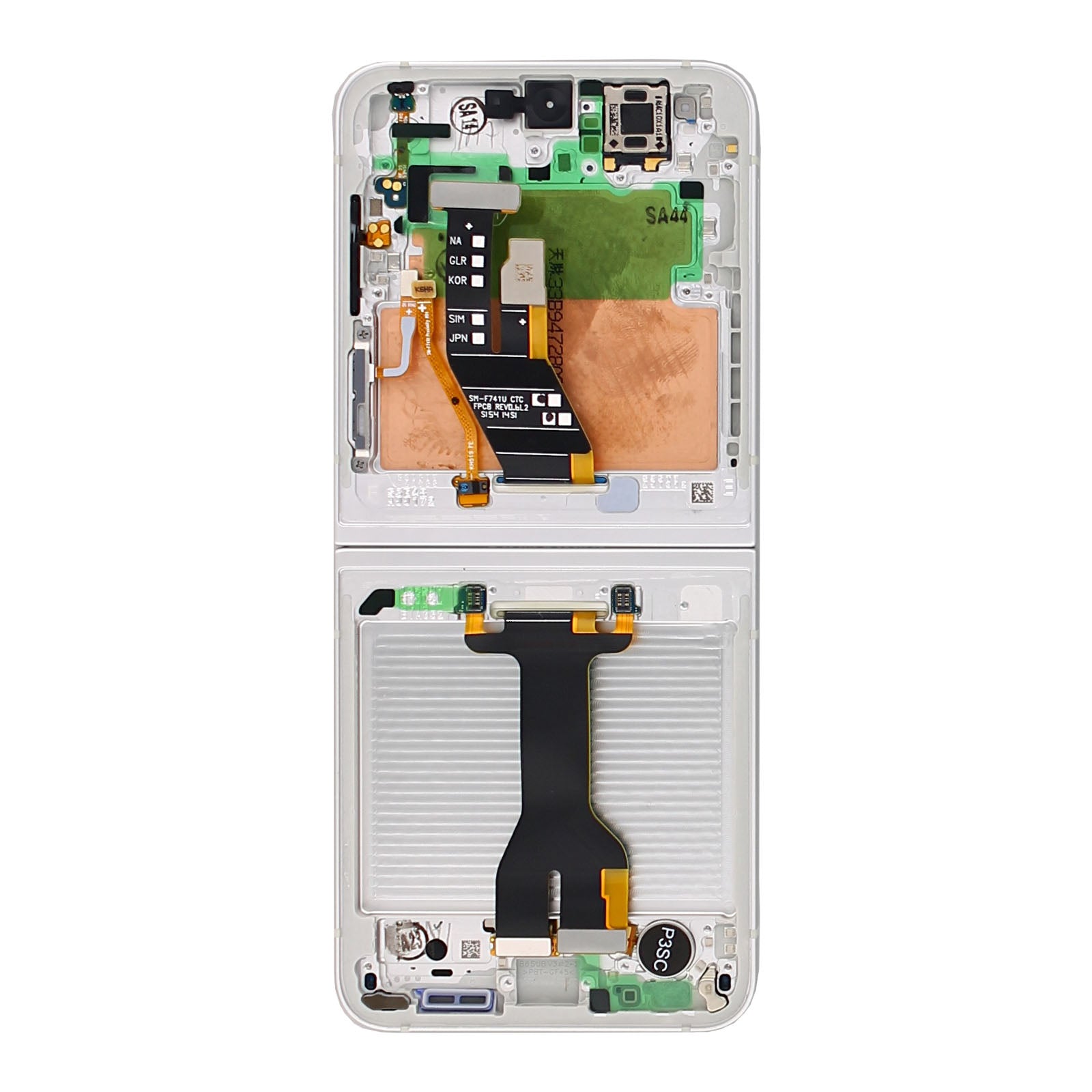 Samsung Galaxy Z Flip6 F741B Main Display And Digitizer With Frame White Service Pack