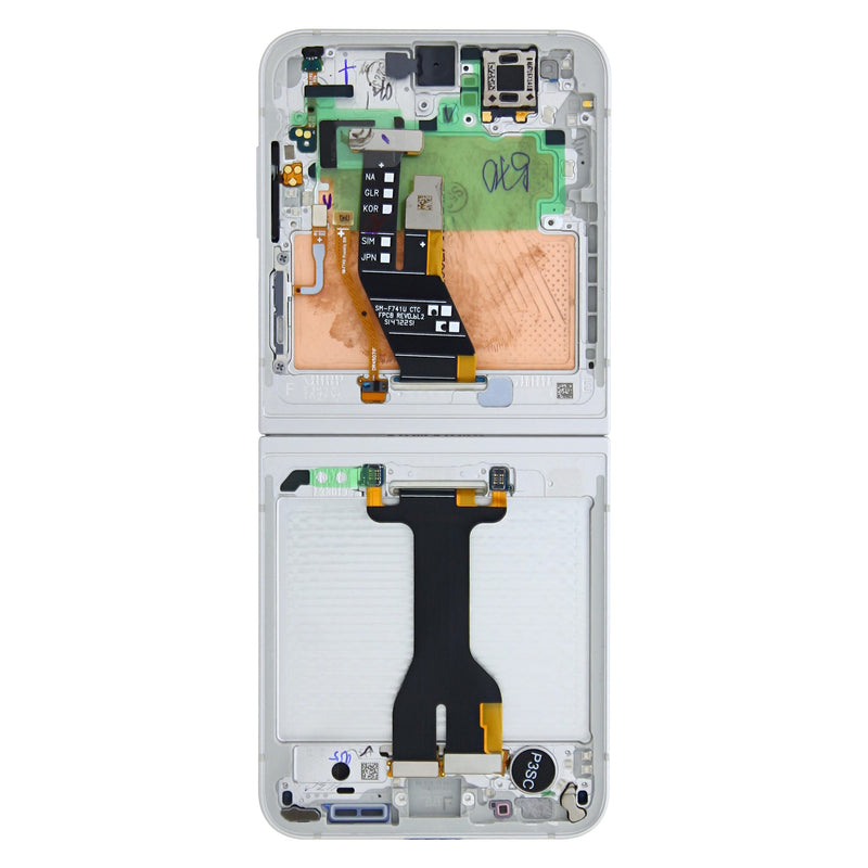 Samsung Galaxy Z Flip6 F741B Display And Digitizer With Frame White Service Pack