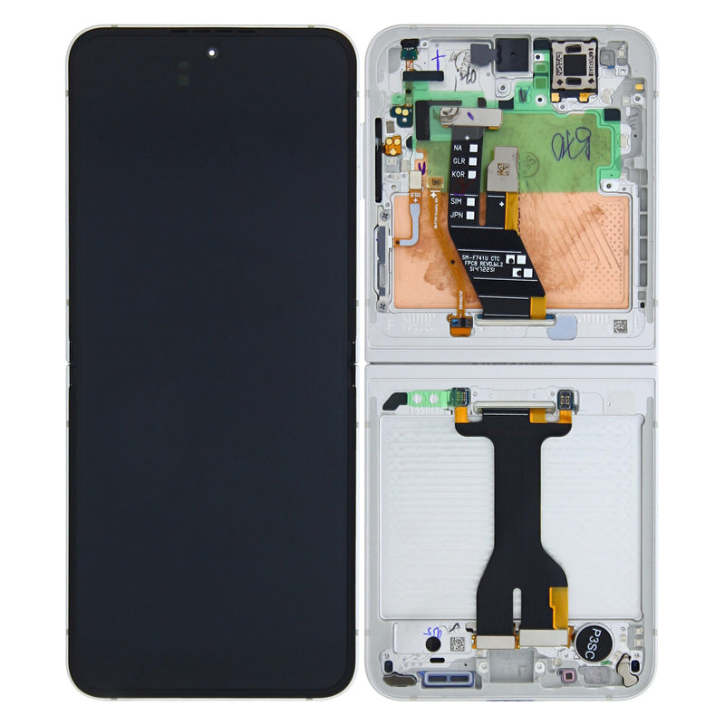 Samsung Galaxy Z Flip6 F741B Display And Digitizer With Frame White Service Pack