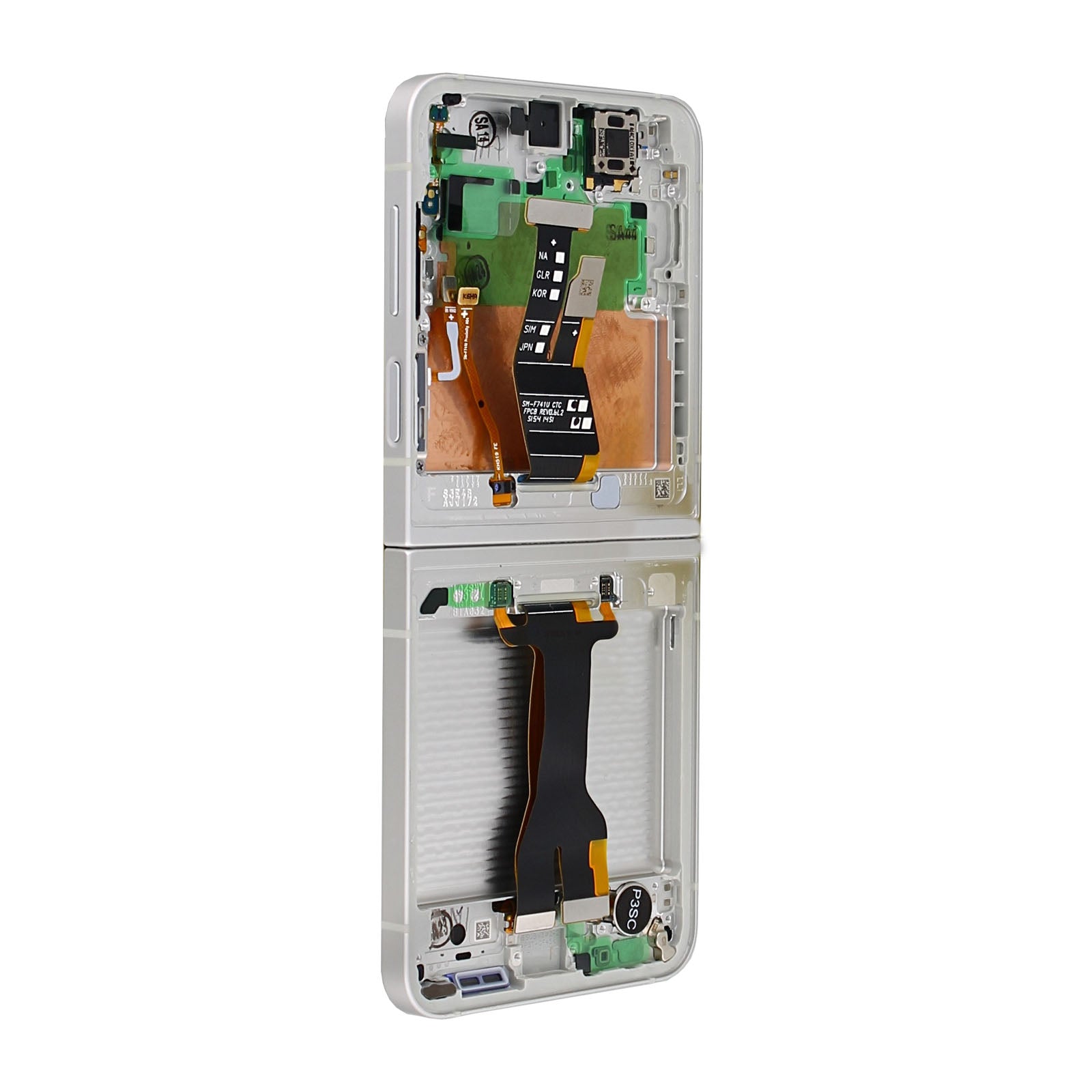Samsung Galaxy Z Flip6 F741B Main Display And Digitizer With Frame White Service Pack
