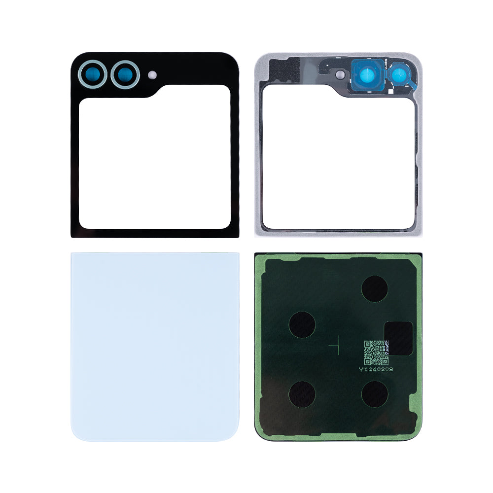 Samsung Galaxy Z Flip6 F741B Back Cover Set With Lens Blue OEM