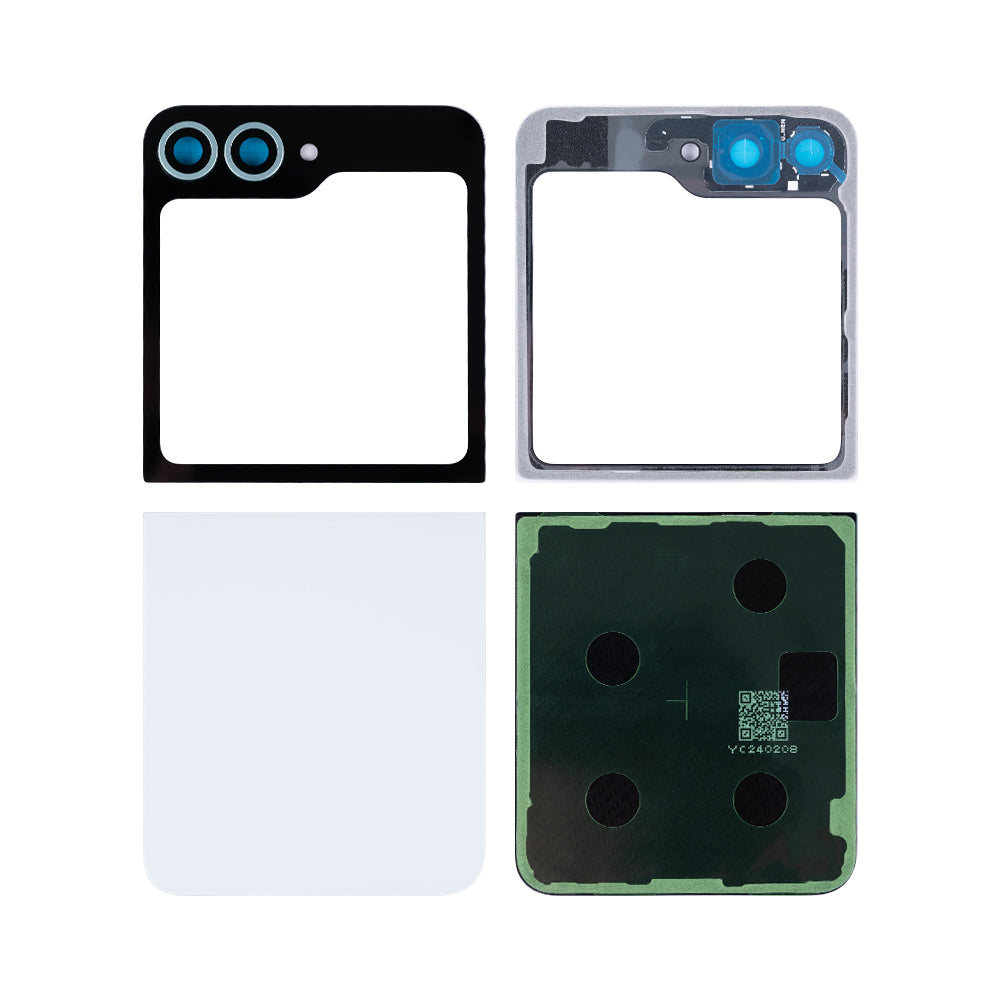 Samsung Galaxy Z Flip6 F741B Back Cover Set With Lens White EM