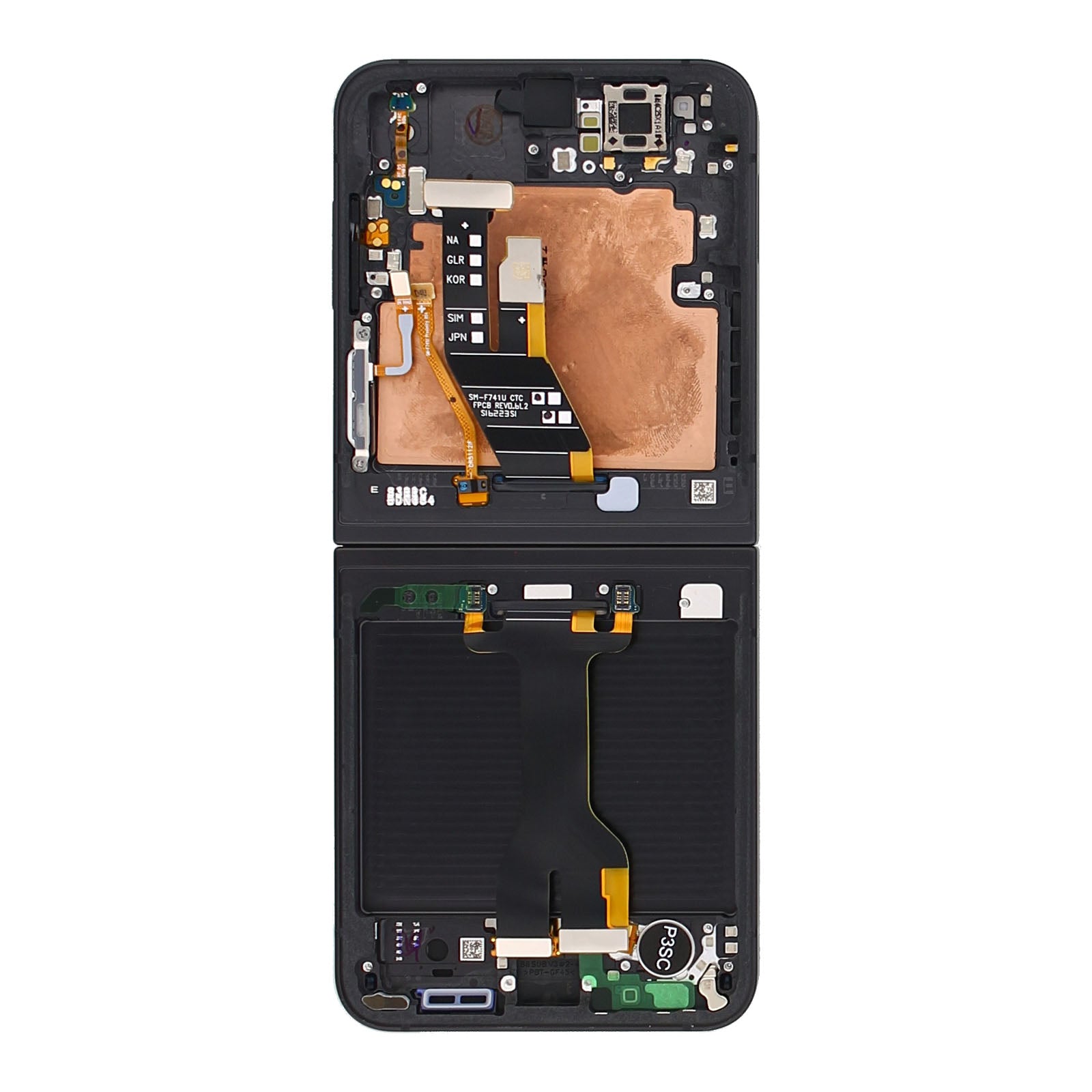 Samsung Galaxy Z Flip6 F741B Main Display And Digitizer With Frame Black Service Pack