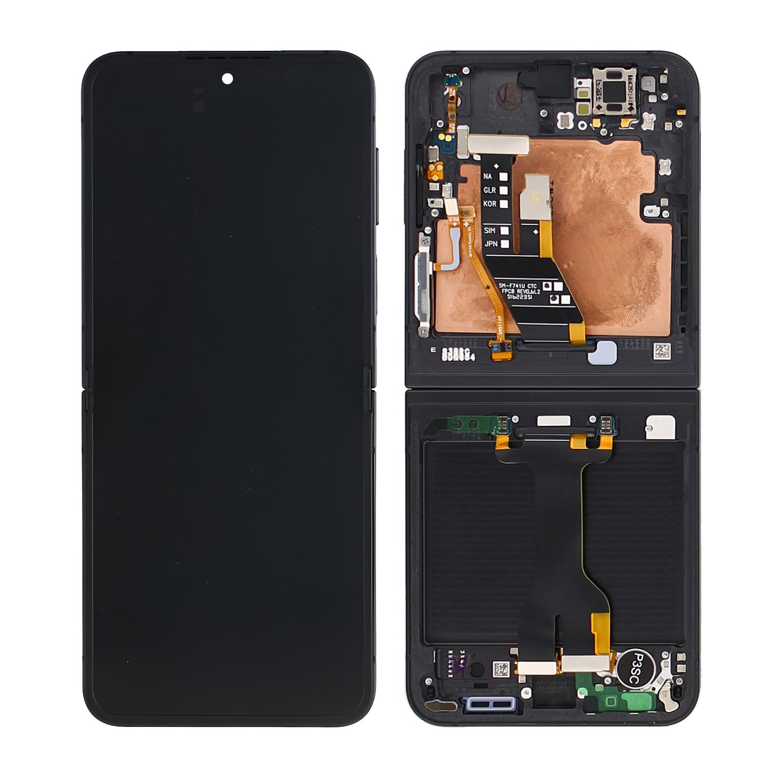 Samsung Galaxy Z Flip6 F741B Main Display And Digitizer With Frame Black Service Pack
