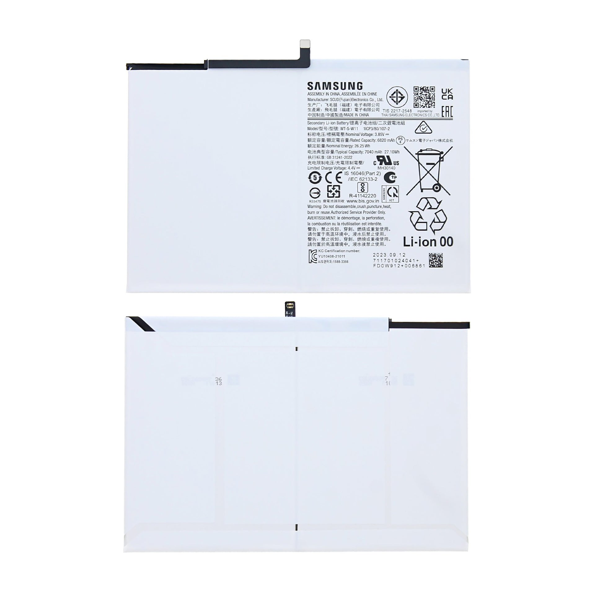 Samsung Galaxy Tab A9 Plus X210, X215, X216B Battery WT-S-W11 Original