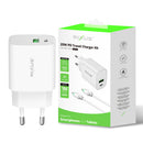 Rixus RX90CC Adapter With USB-C To USB-C Cable 1m 20W White