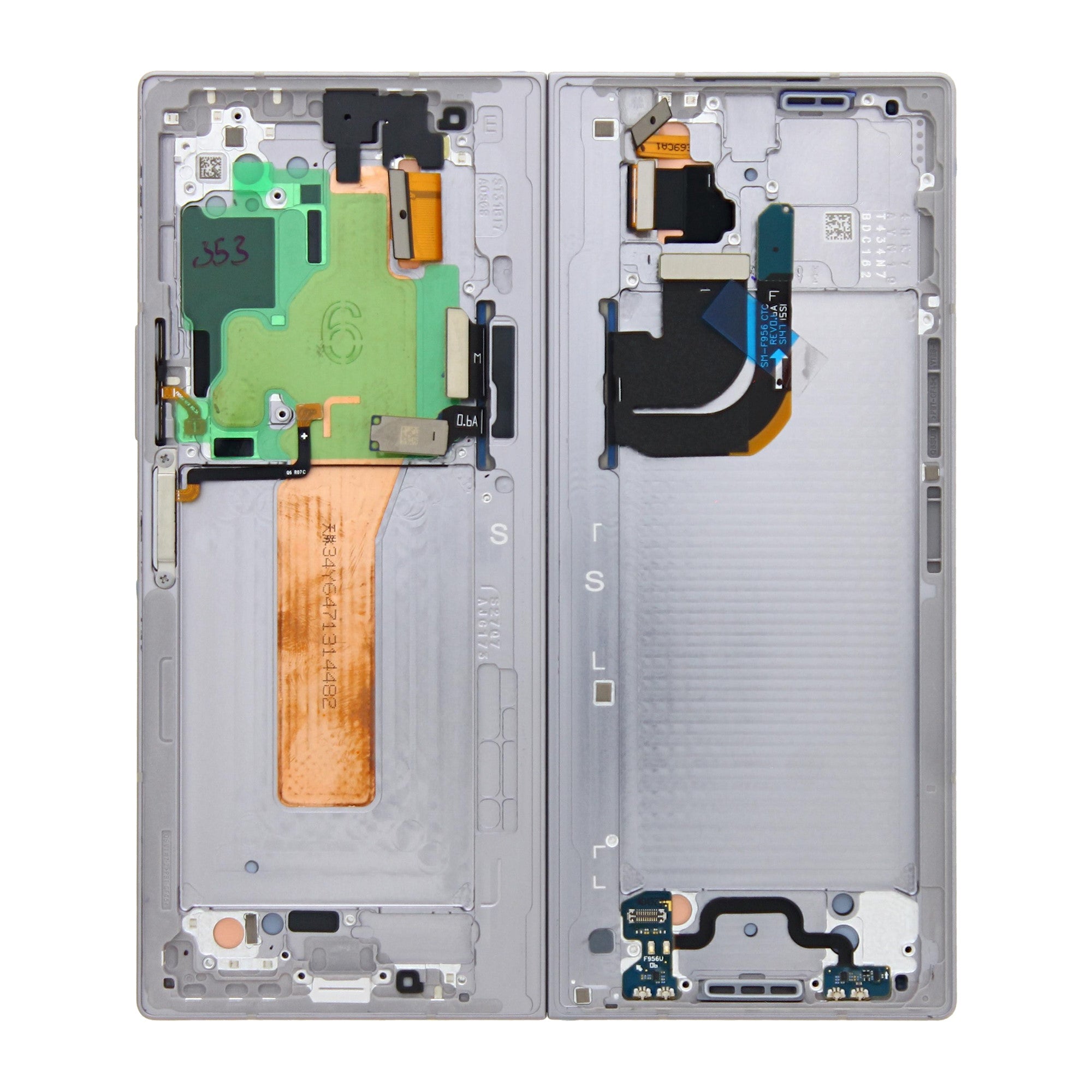 Samsung Galaxy Z Fold6 F956B Main Display And Digitizer With Frame Silver Shadow Service Pack