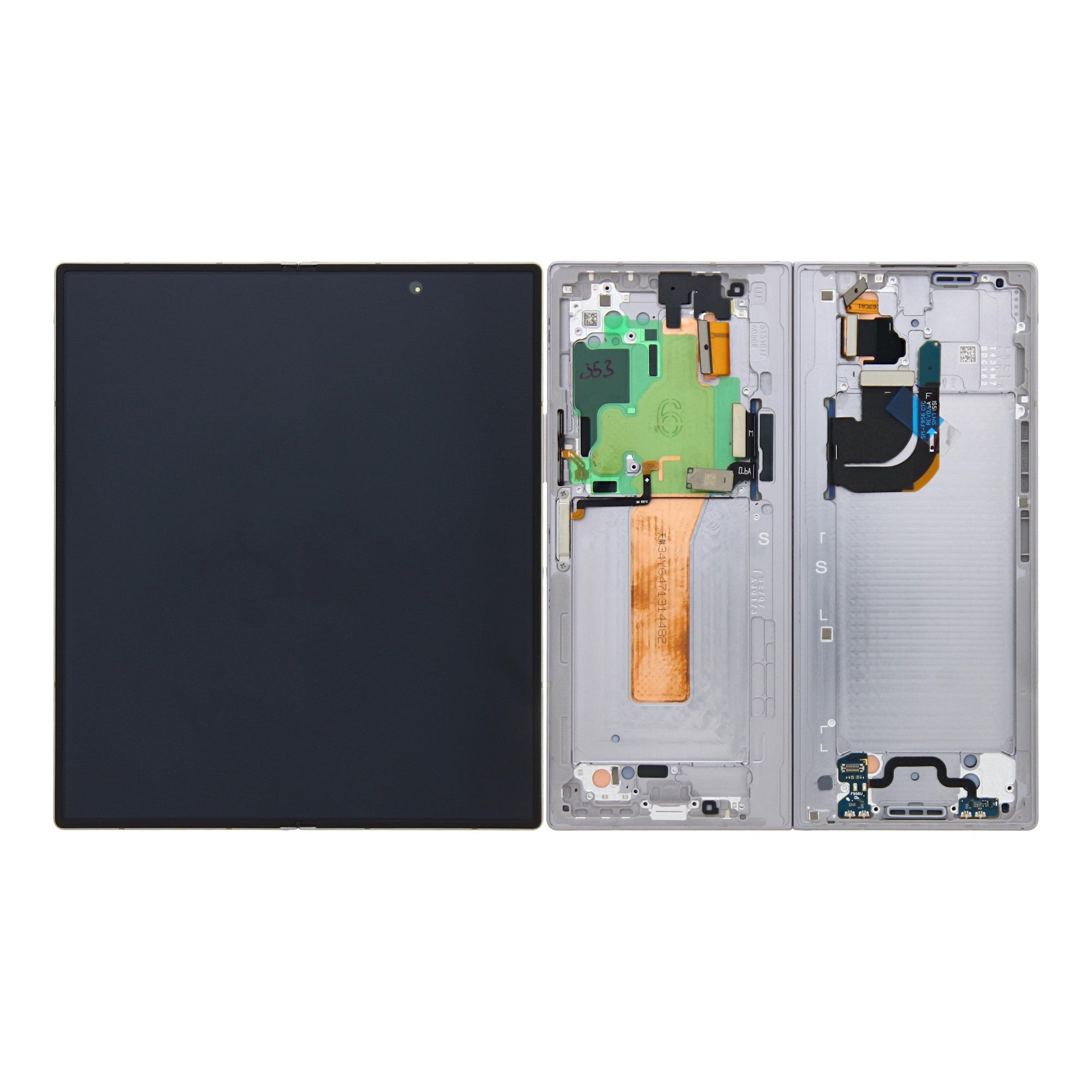 Samsung Galaxy Z Fold6 F956B Main Display And Digitizer With Frame Silver Shadow Service Pack