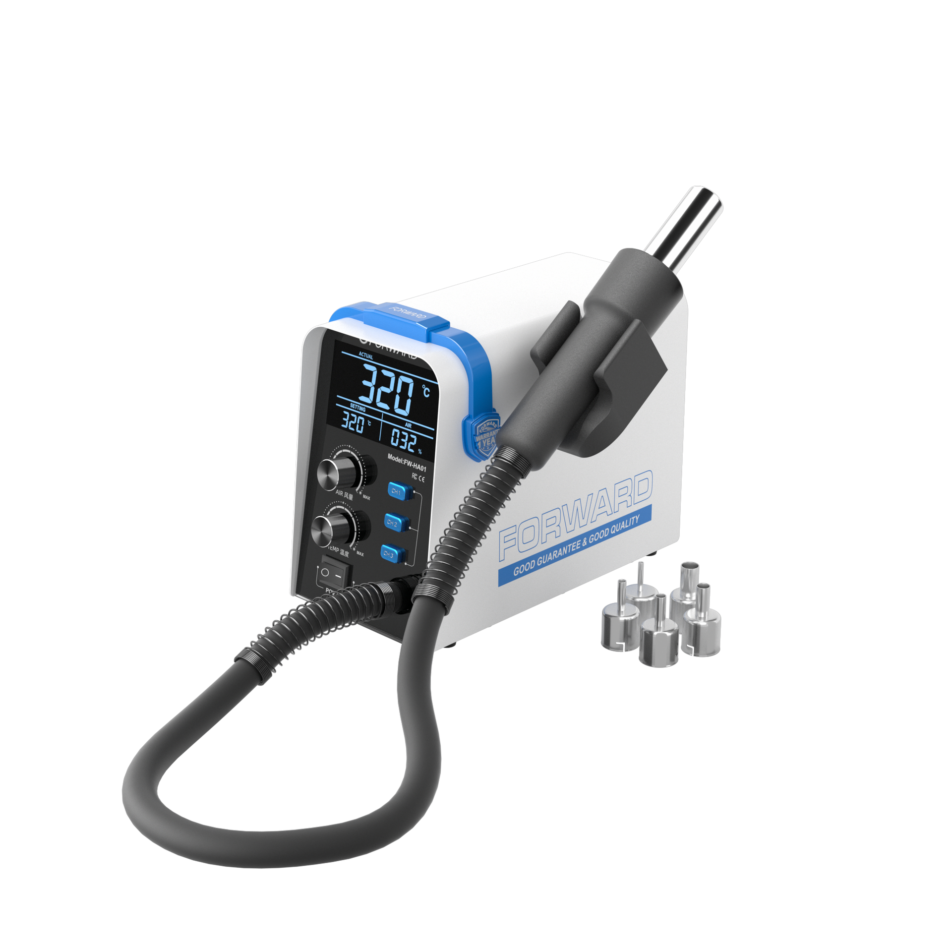 FORWARD FW-HA01 Precise Temperature Control Hot Air Gun White