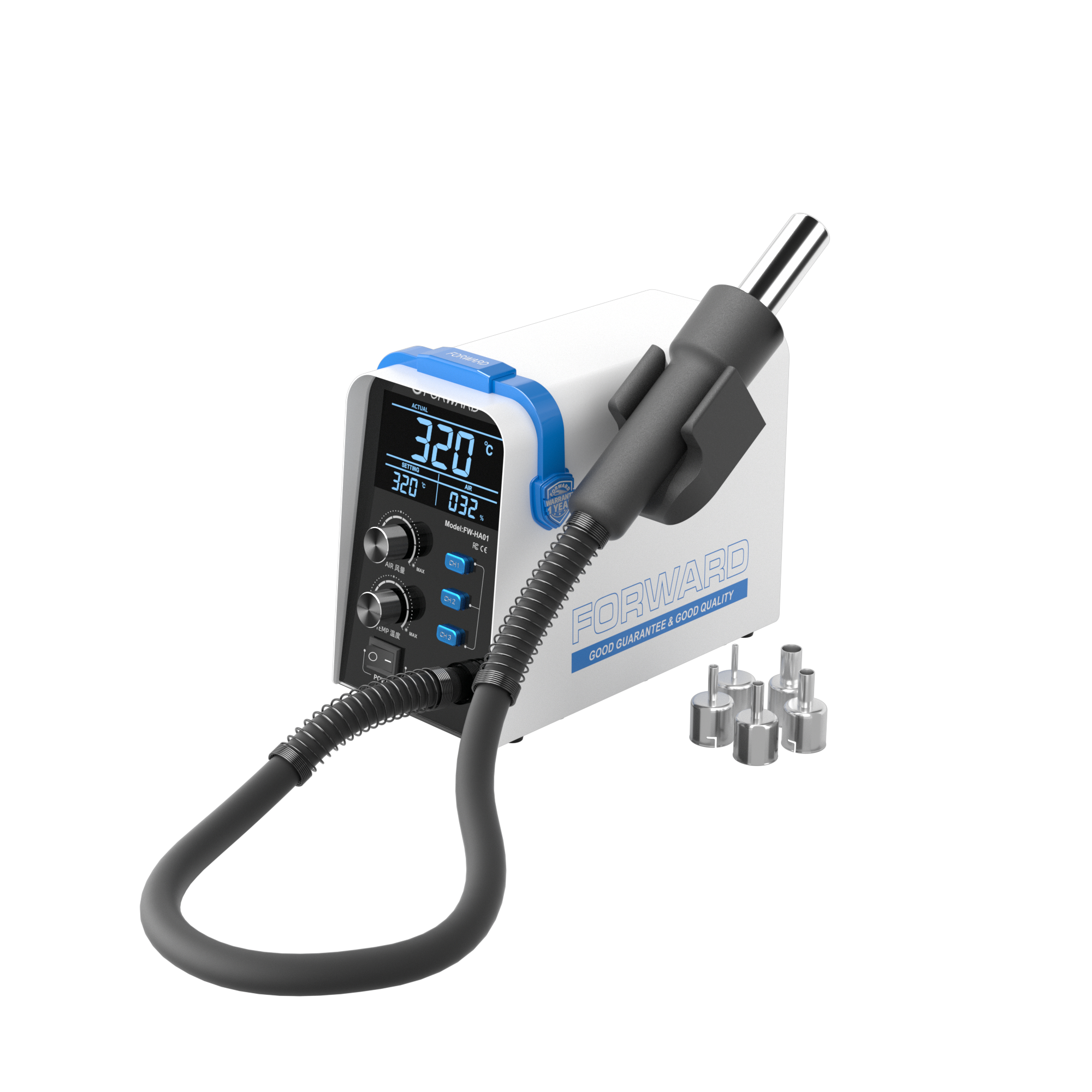 FORWARD FW-HA01 Precise Temperature Control Hot Air Gun White
