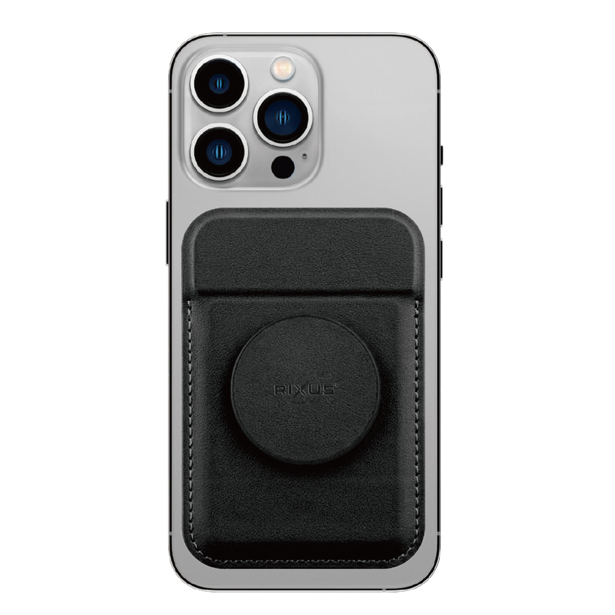 Rixus RXCH20B Card Holder With MagSafe Compatible Black