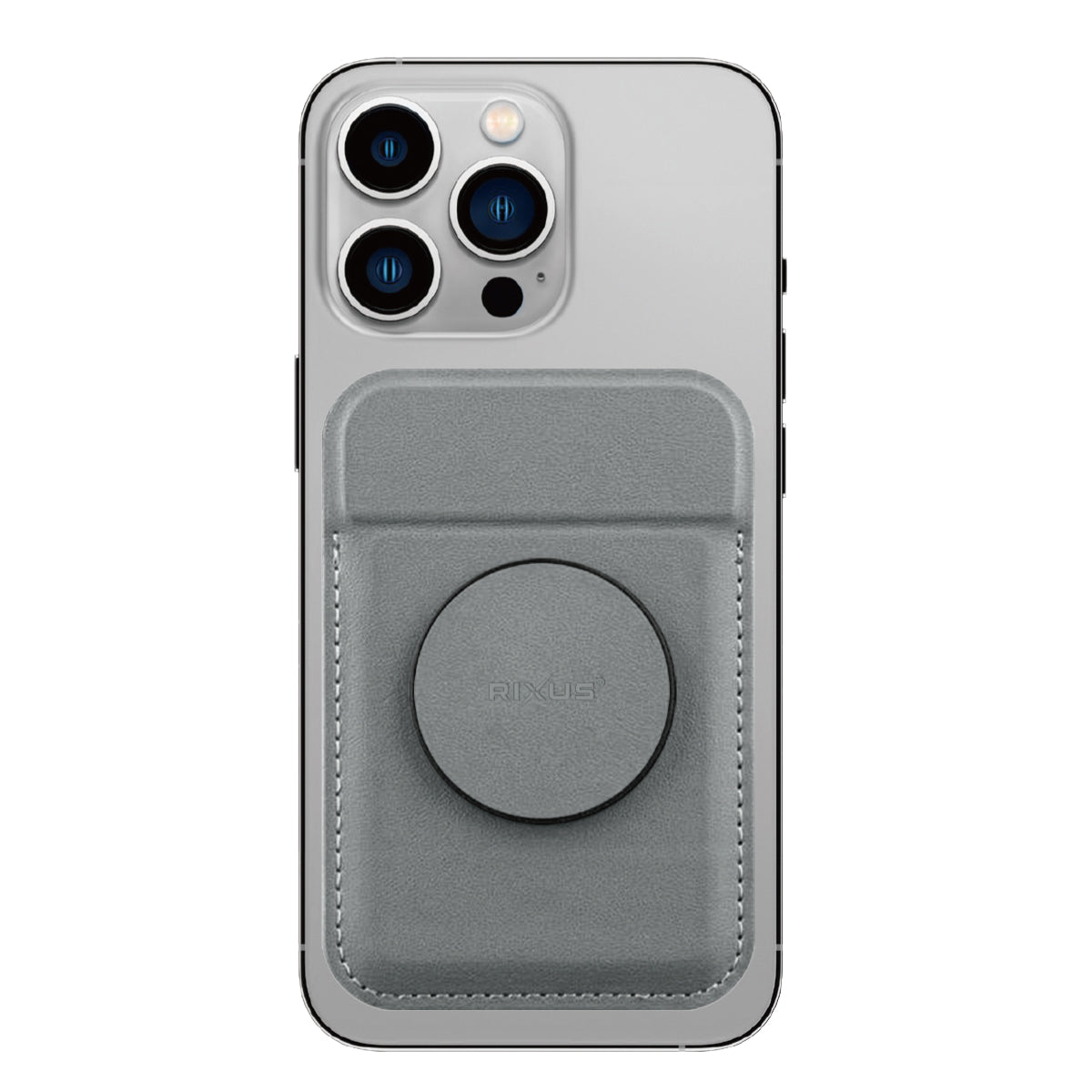 Rixus RXCH20L Card Holder With MagSafe Compatible Light Gray