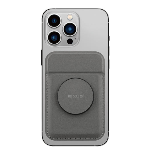 Rixus RXCH20G Card Holder With MagSafe Compatible Gray
