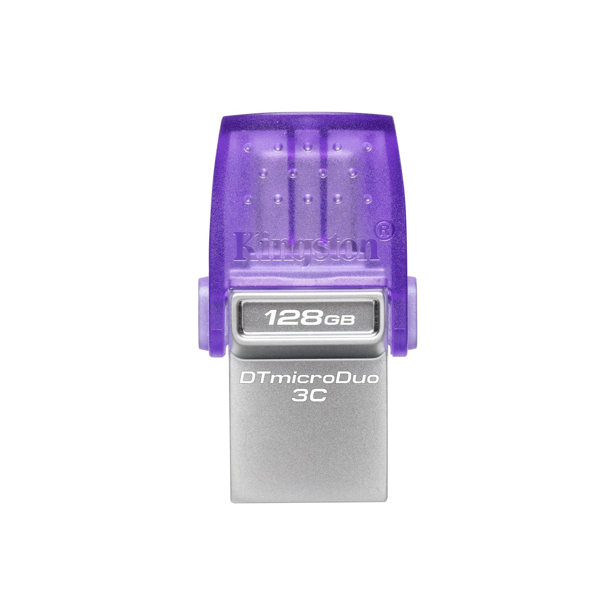 Kingston 128GB DataTraveler MicroDuo 3C 200MB/s Dual USB-A And USB-C Flash Drive Silver