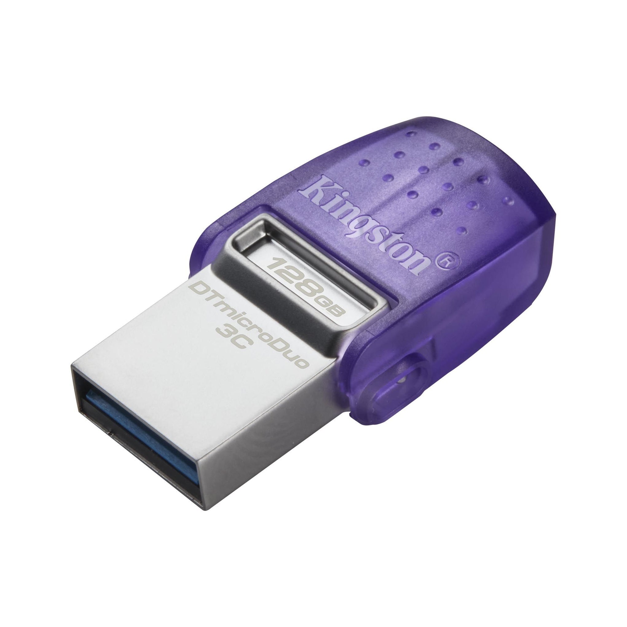 Kingston 128GB DataTraveler MicroDuo 3C 200MB/s Dual USB-A And USB-C Flash Drive Silver