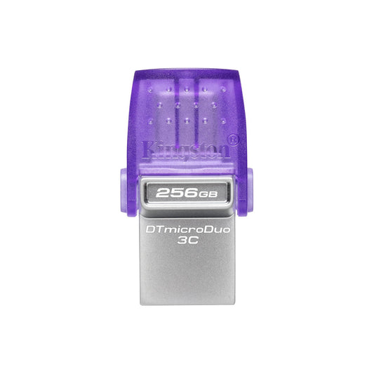 Kingston 256GB DataTraveler MicroDuo 3C 200MB/s Dual USB-A And USB-C Flash Drive Silver