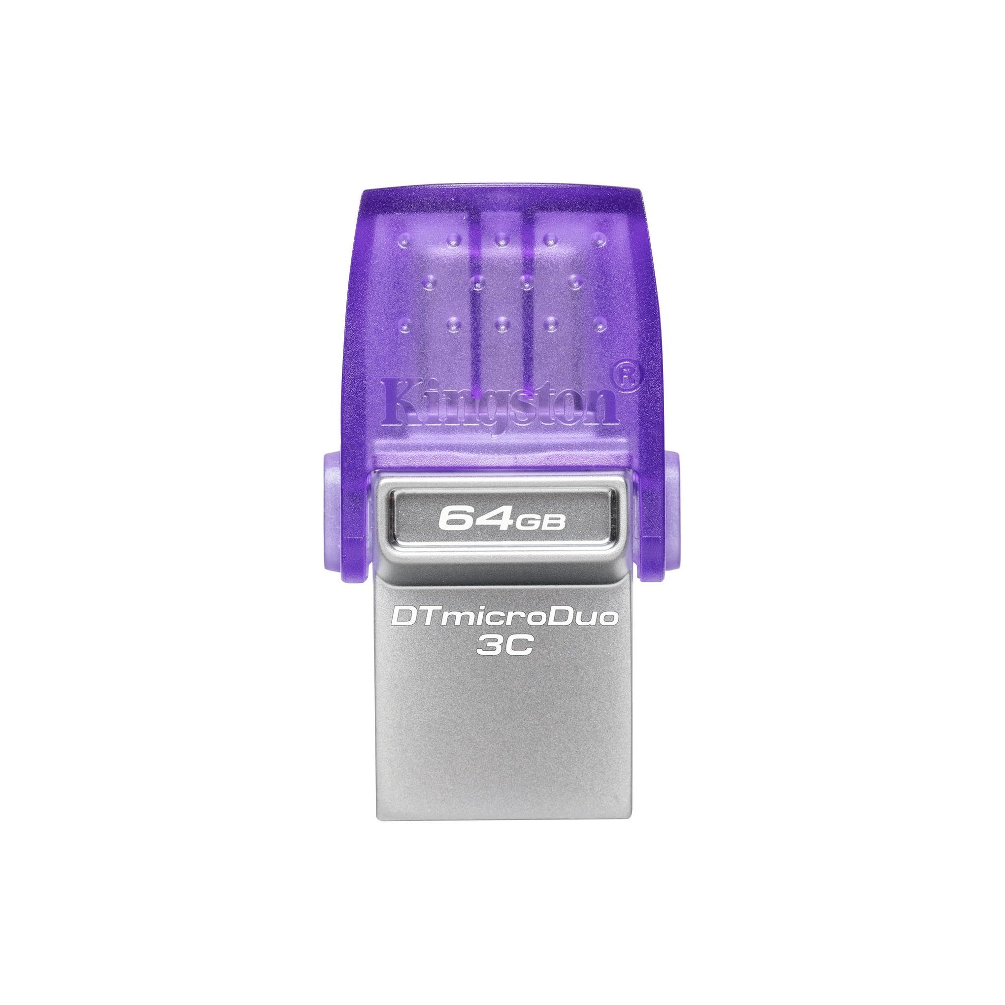 Kingston 64GB DataTraveler MicroDuo 3C 200MB/s Dual USB-A And USB-C Flash Drive Silver
