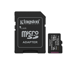 Kingston 128GB Canvas Select Plus MicroSD Memory Card 100R A1 C10 Card With Adapter Black