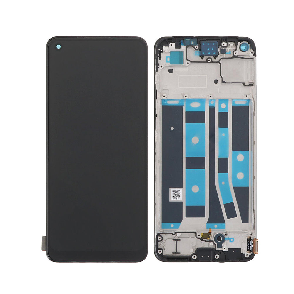 Oppo A78 4G Display And Digitizer With Frame Mist Black OEM