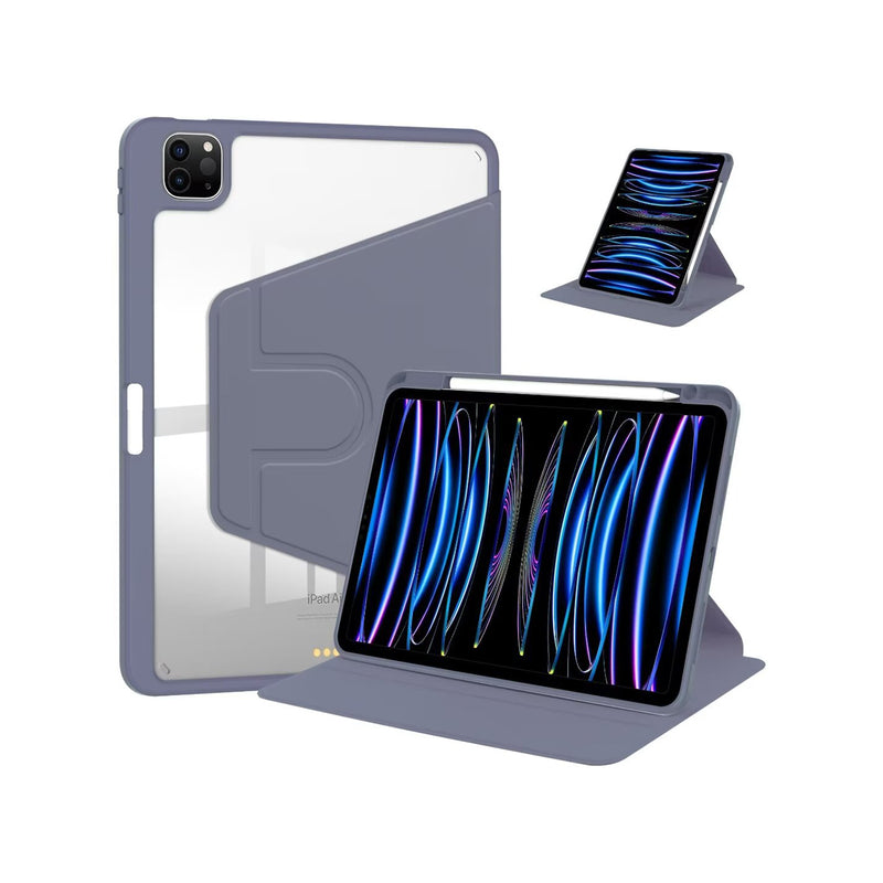 For iPad Pro 13" (2024) PU Leather Protective Case Lavender