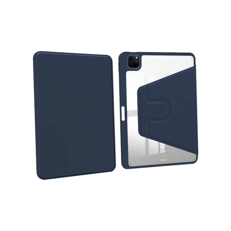 For iPad Air 13" (2024) PU Leather Protective Case  Dark Blue