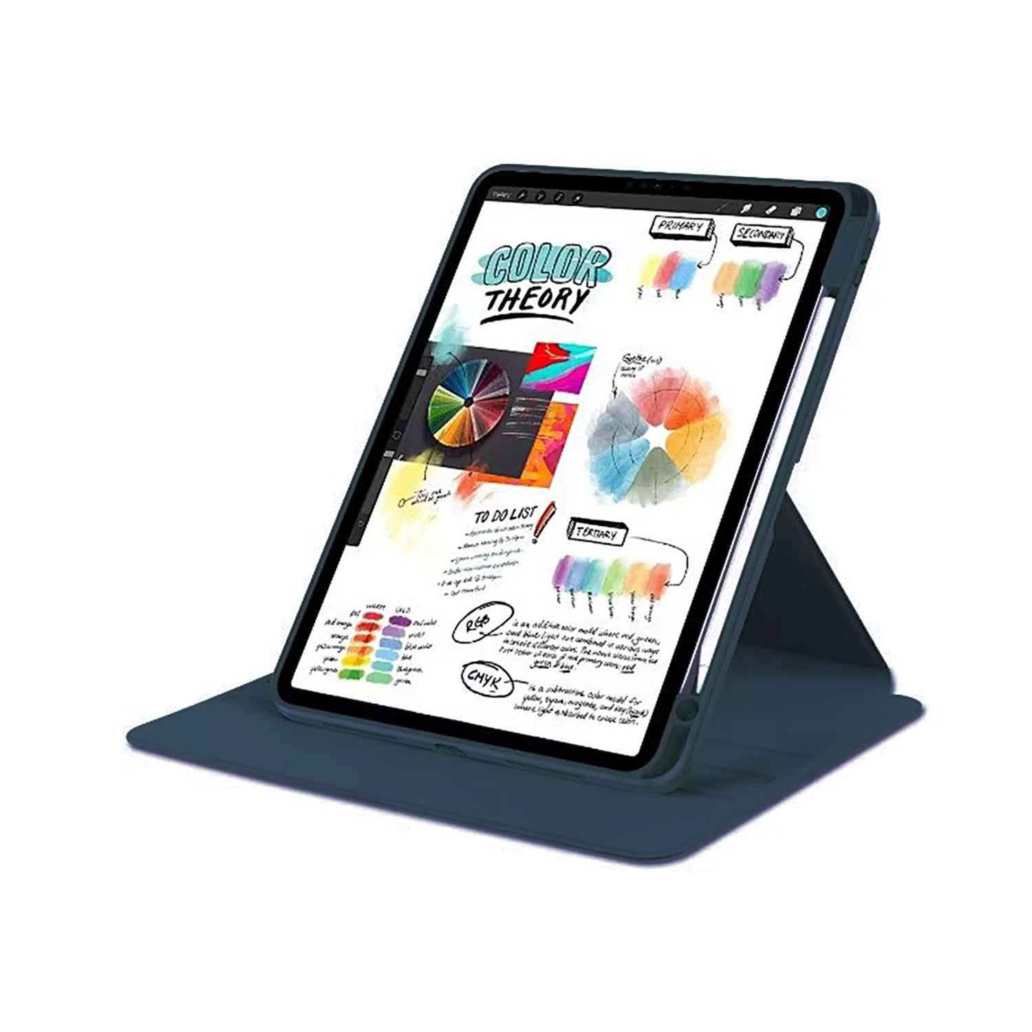 PU Leather Protective Case For Apple iPad Pro 13 inch (2024) Dark Blue