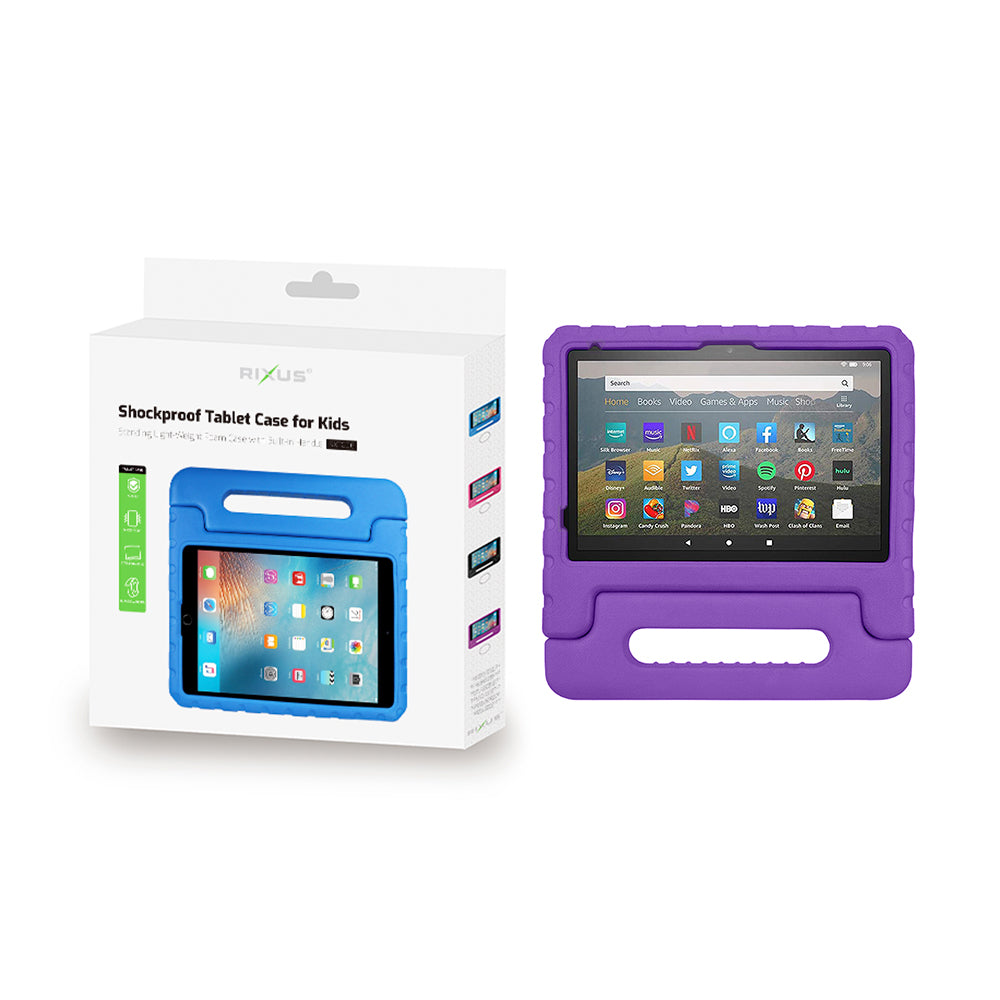 Rixus RXTC06 Tablet Kids Case For Apple iPad 10 10.9 inch (2022), iPad Air 11 inch (2024, 2025, 2026), iPad 12 (2026) Purple