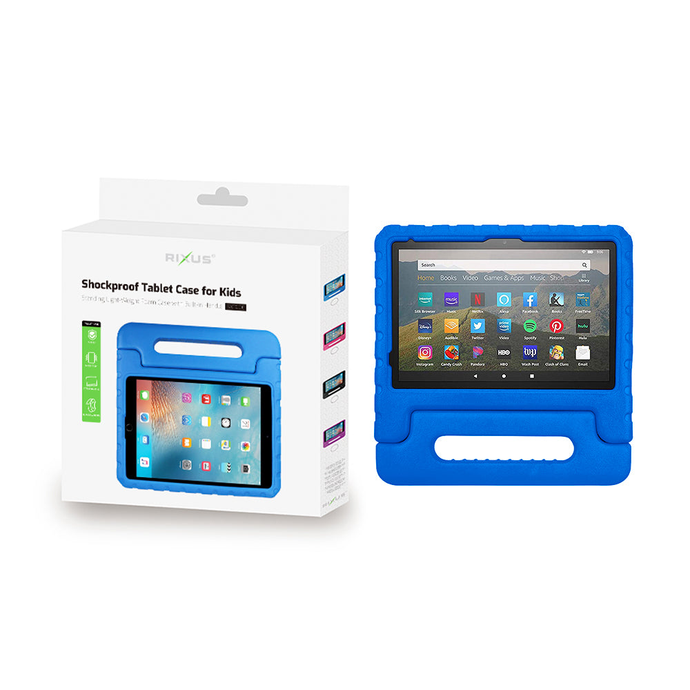 Rixus RXTC06 Tablet Kids Case For Apple iPad 10 10.9 inch (2022), iPad Air 11 inch (2024, 2025, 2026), iPad 12 (2026) Blue