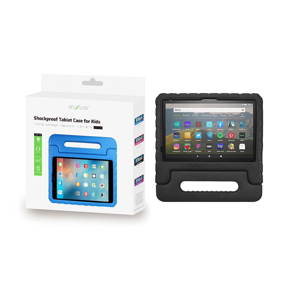 Rixus RXTC06 Tablet Kids Case For Apple iPad 10 10.9 inch (2022), iPad Air 11 inch (2024, 2025, 2026), iPad 12 (2026) Black